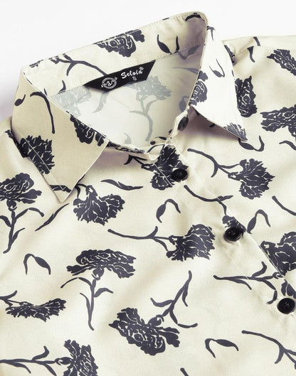 Beige Printed Shirt | Sudathi