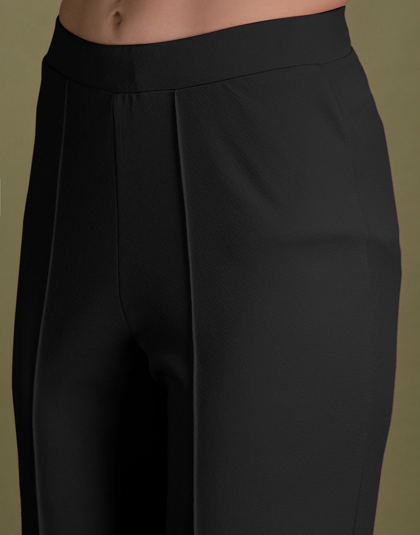 Black Puff Sleeve Solid Co-Ords Set | Sudathi