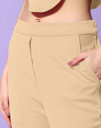 Beige Blazer Style Co-ord Set | Sudathi