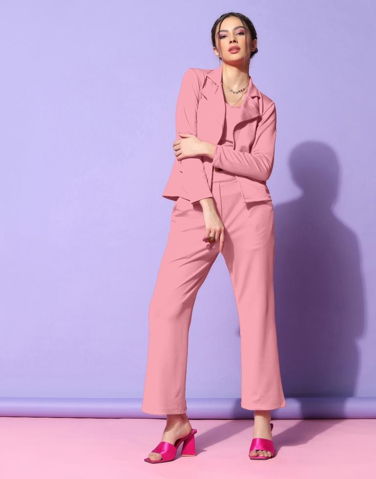 Peach Knitted Co-ord Set | Sudathi