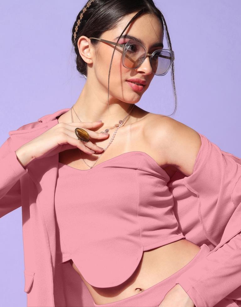 Peach Knitted Co-ord Set | Sudathi