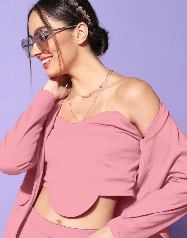 Peach Knitted Co-ord Set | Sudathi