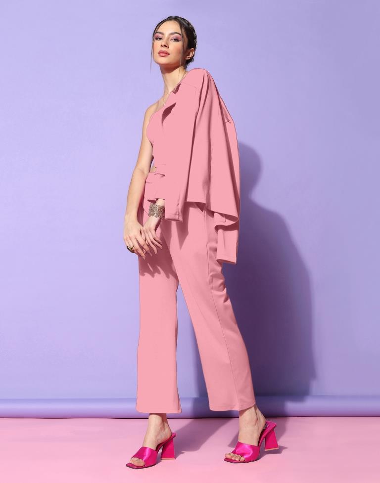 Peach Knitted Co-ord Set | Sudathi
