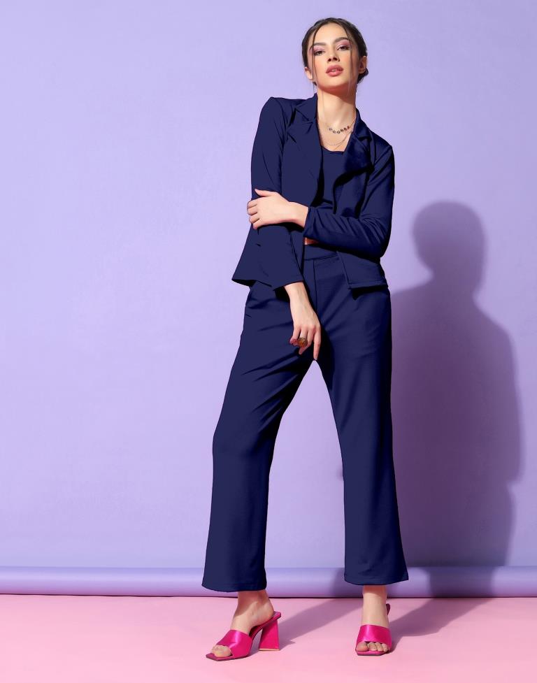 Blue Knitted Co-ord Set | Sudathi
