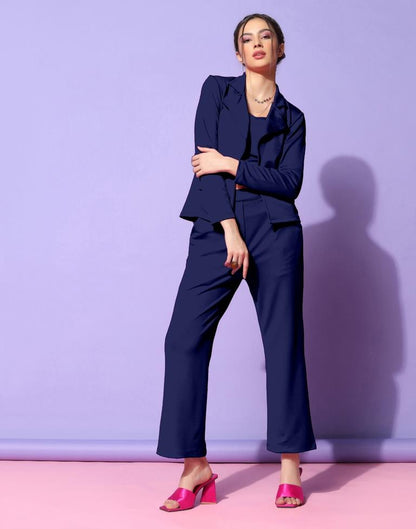 Blue Knitted Co-ord Set | Sudathi