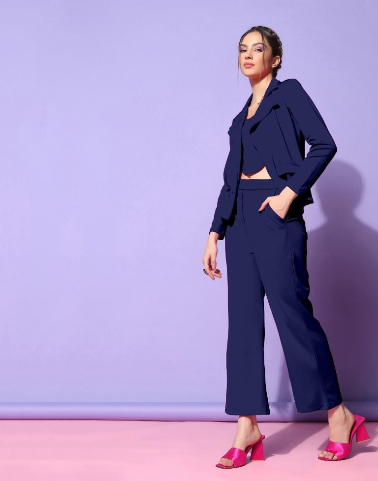 Blue Knitted Co-ord Set | Sudathi