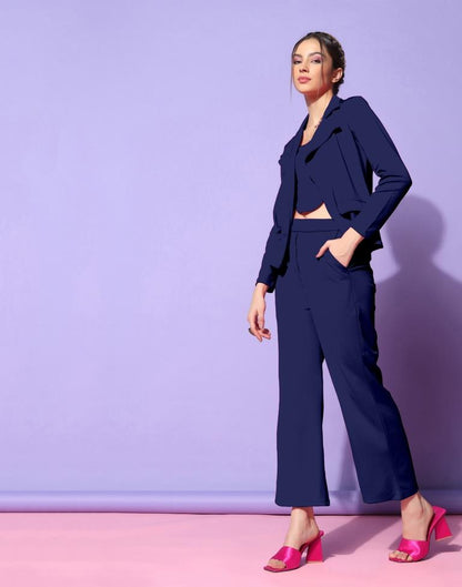 Blue Knitted Co-ord Set | Sudathi