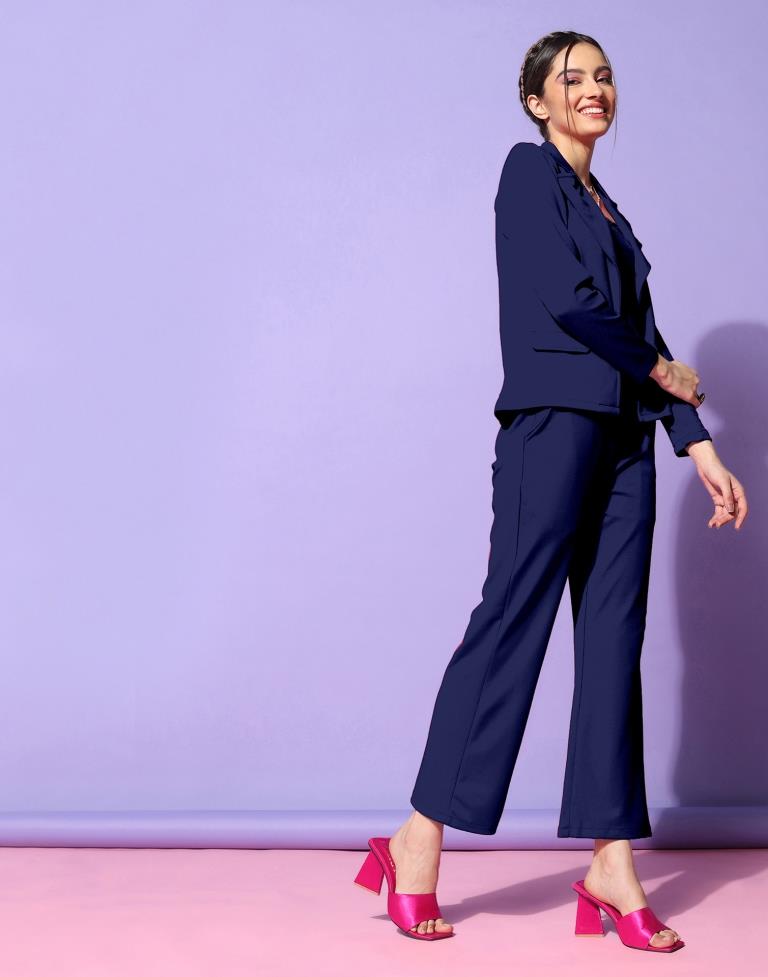 Blue Knitted Co-ord Set | Sudathi