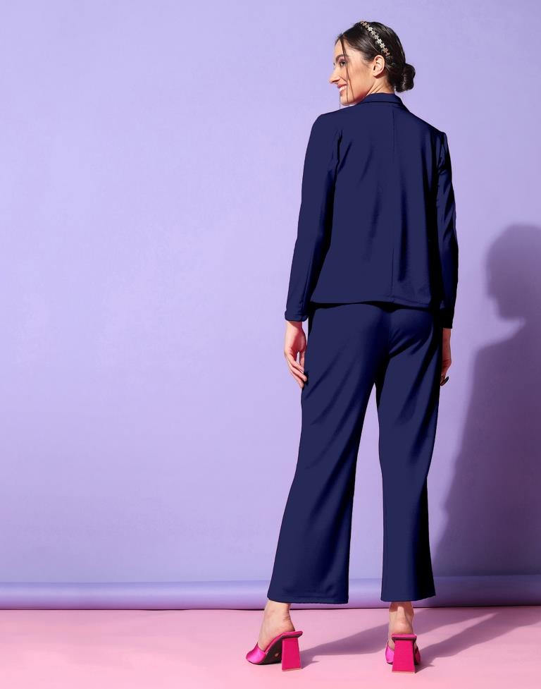 Blue Knitted Co-ord Set | Sudathi