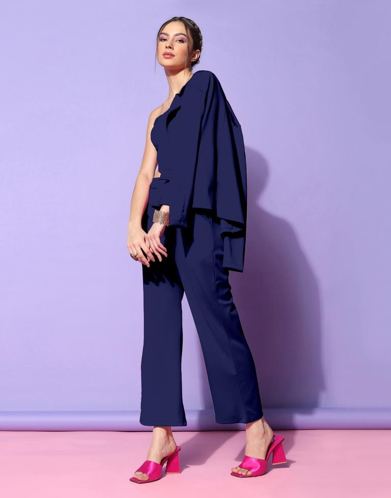 Blue Knitted Co-ord Set | Sudathi