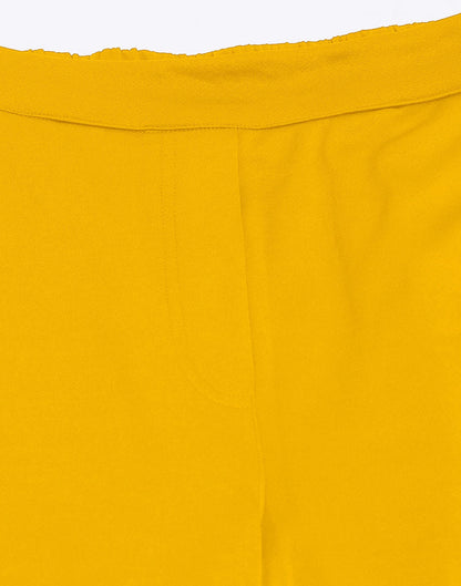 Yellow Lycra Co-ord Set