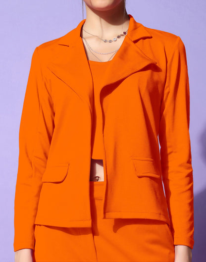 Orange Lycra Co-ord Set