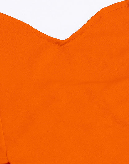 Orange Lycra Co-ord Set