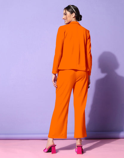 Orange Lycra Co-ord Set