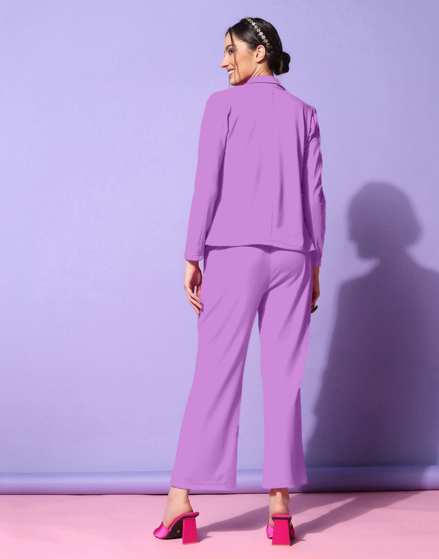 Dusty Purple Lycra Co-ord Set