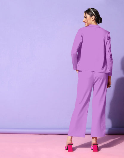 Dusty Purple Lycra Co-ord Set