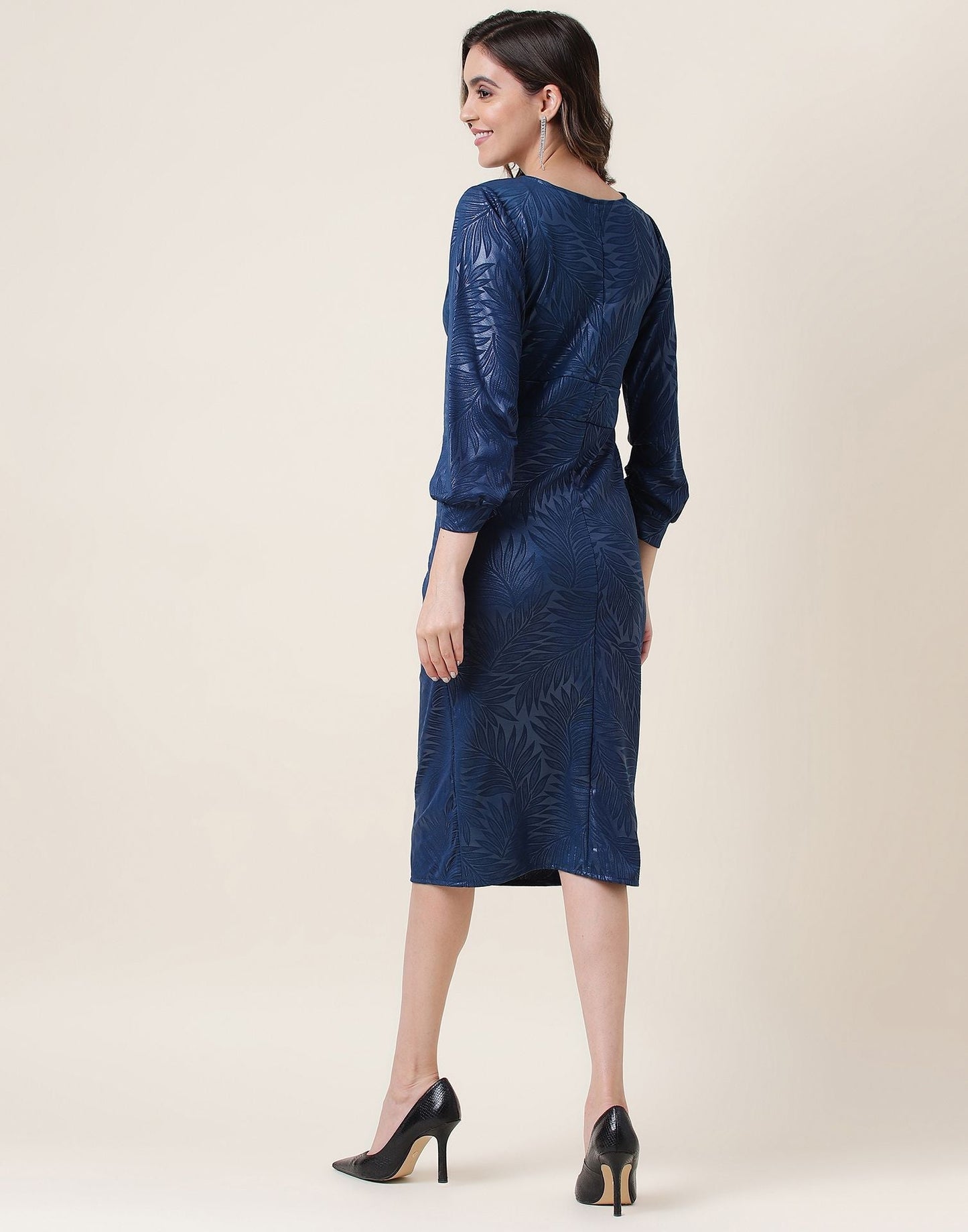 Teal Wrap Bodycon Dress | Sudathi