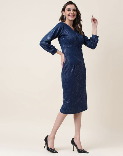 Teal Wrap Bodycon Dress | Sudathi