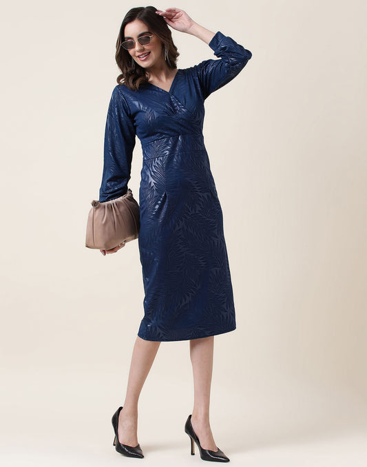 Teal Wrap Bodycon Dress | Sudathi