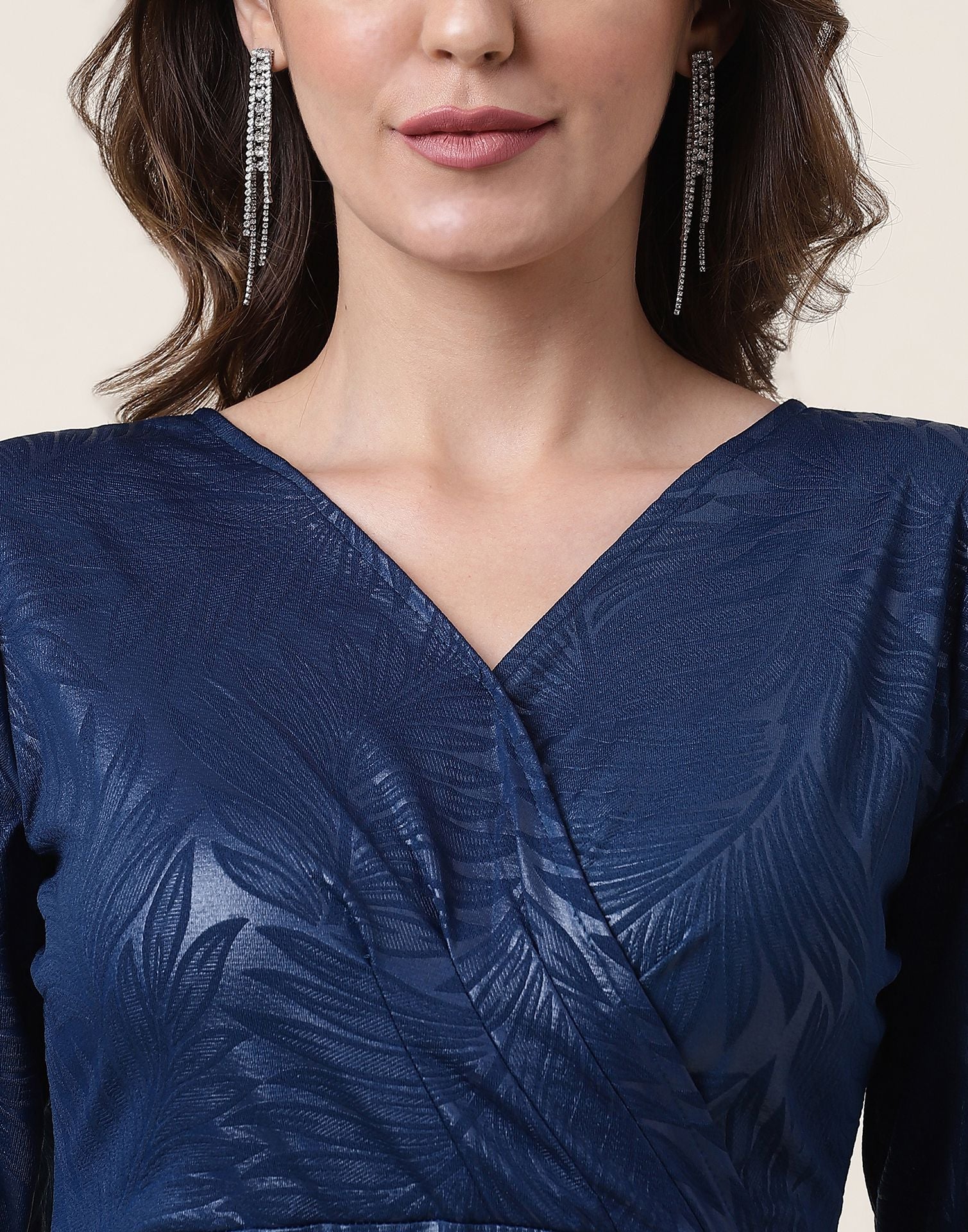 Teal Wrap Bodycon Dress | Sudathi