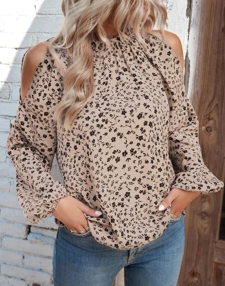 Beige Printed Top | Sudathi