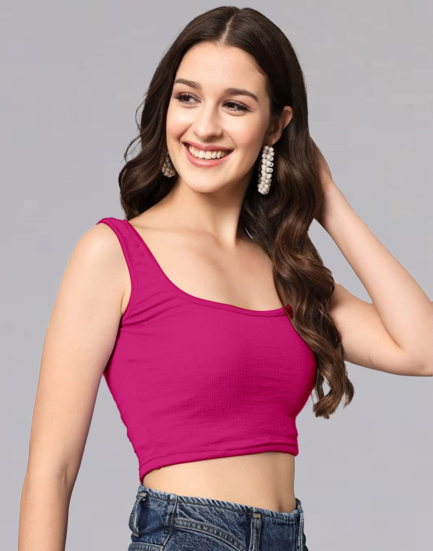 Fuchsia Pink Square Tank Top | Sudathi