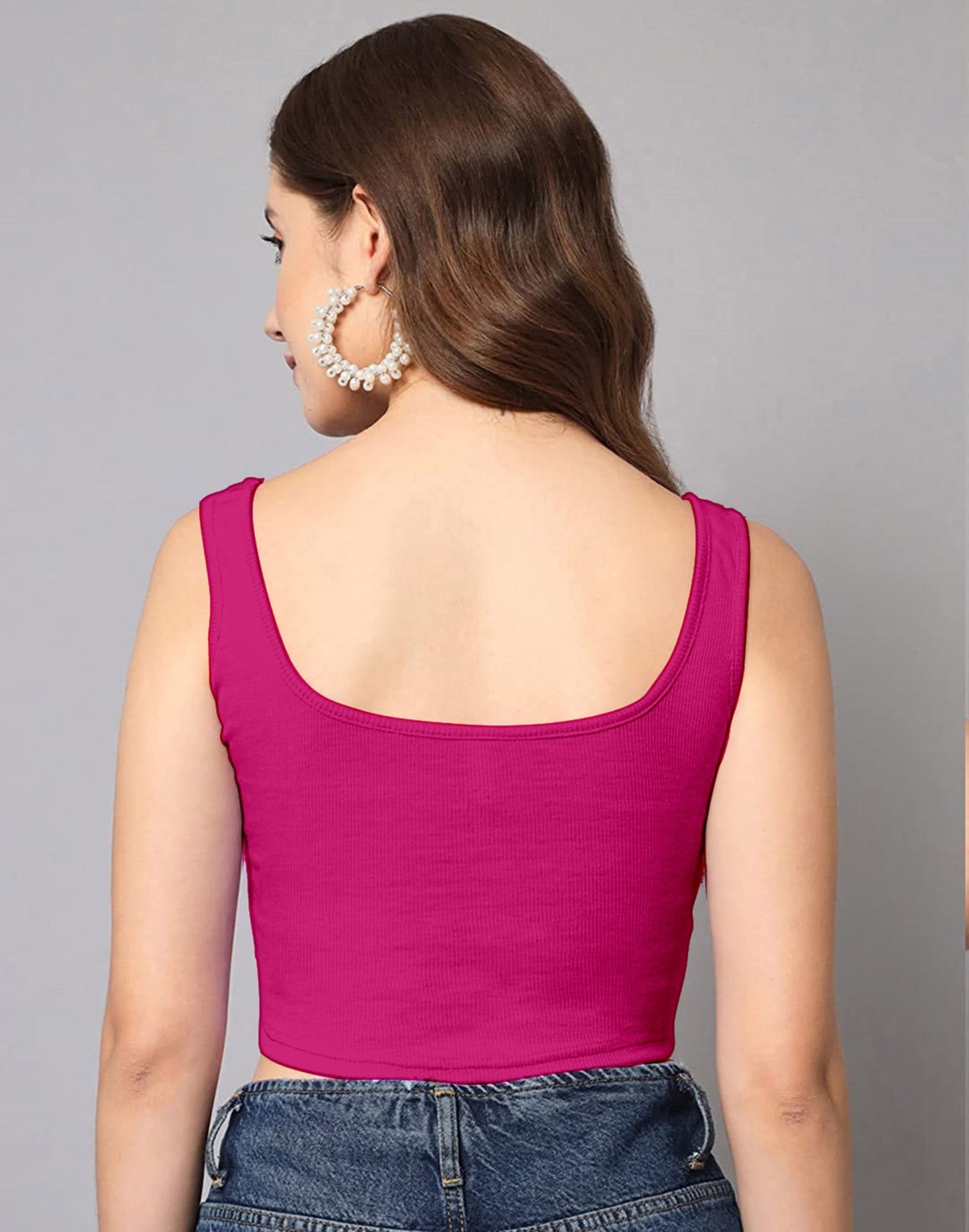 Fuchsia Pink Square Tank Top | Sudathi