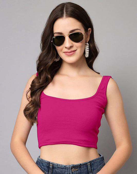 Fuchsia Pink Square Tank Top | Sudathi