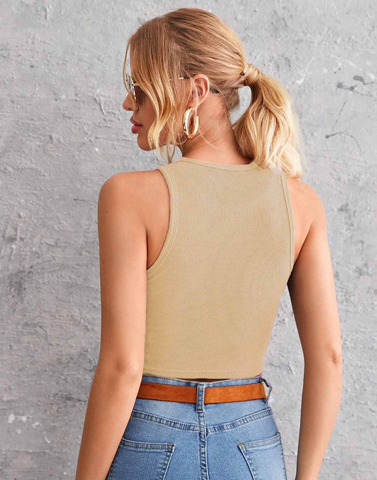 Beige Tank Top | Sudathi