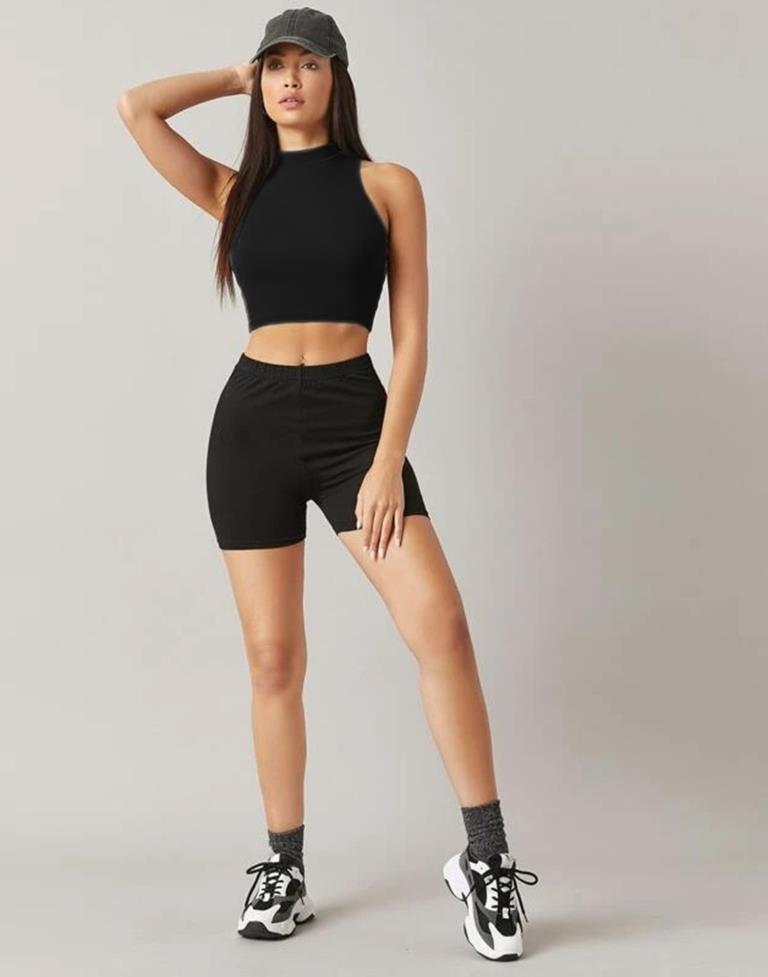 Black Plain Tank Top | Leemboodi