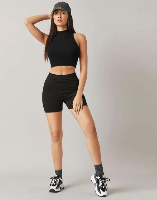 Black Plain Tank Top | Leemboodi