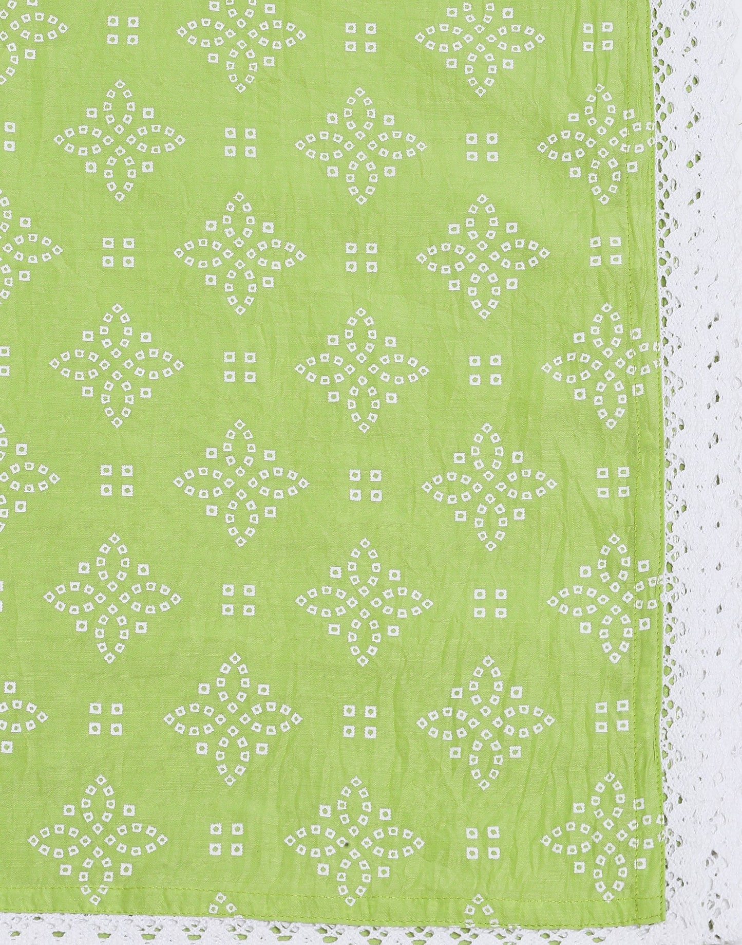 Green Printed Kurti With Pant And Dupatta | Leemboodi