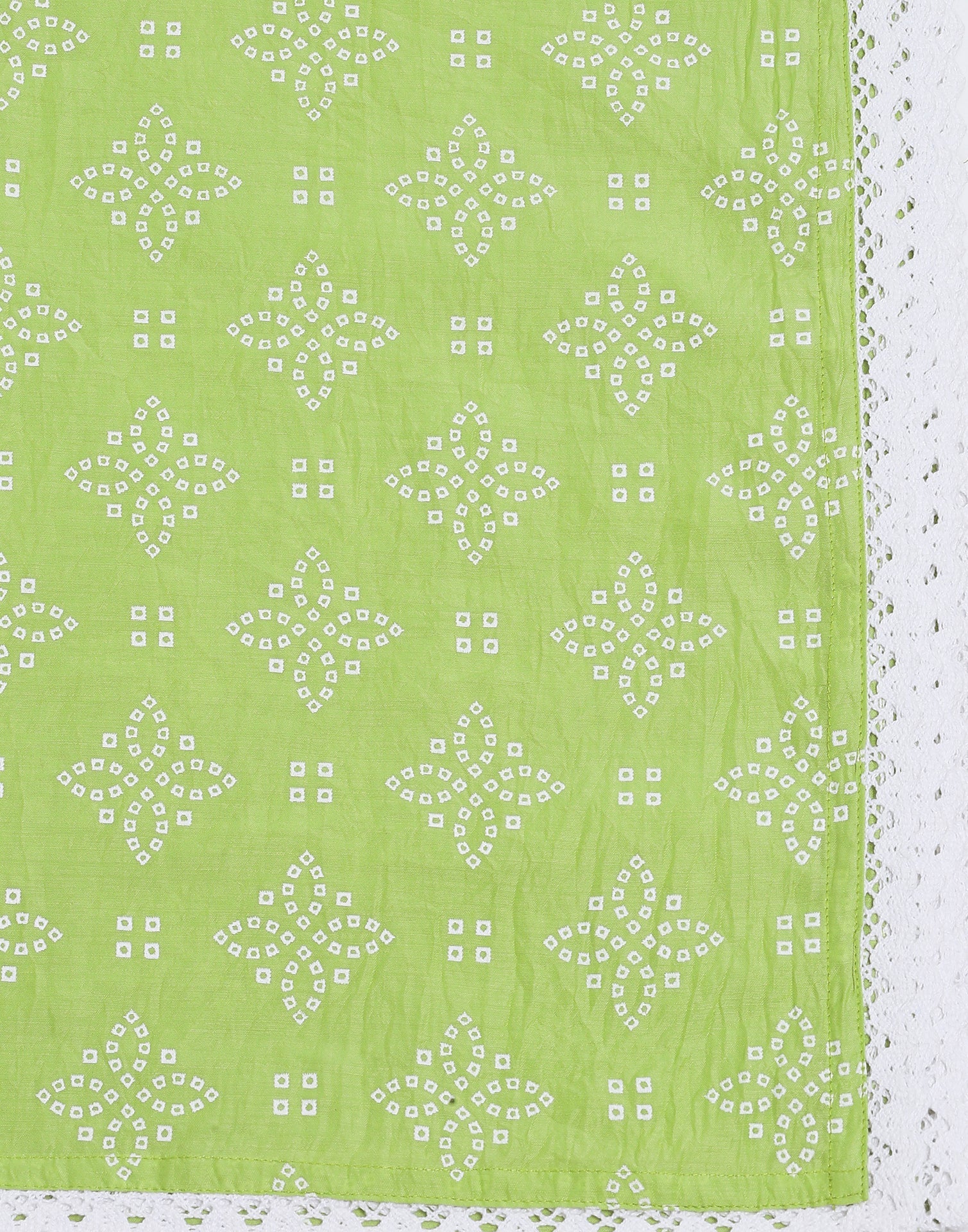 Green Printed Kurti With Pant And Dupatta | Leemboodi