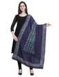 Vibrant Navy Blue, Multicolored Coloured Poly Cotton Batik Printed Dupatta | Sudathi