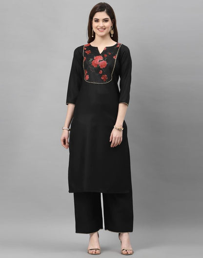 Black Kurti with Pant And Dupatta | Sudathi