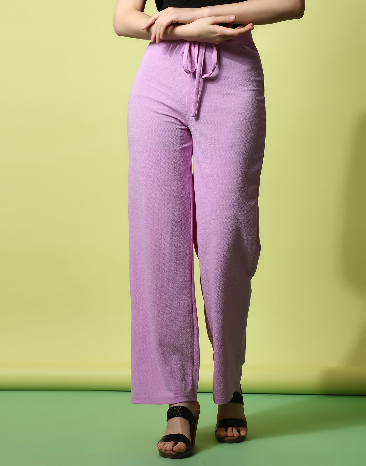 Lavender knotted Straight Fit Trouser | Sudathi