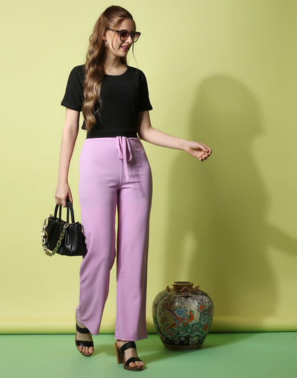 Lavender knotted Straight Fit Trouser | Sudathi