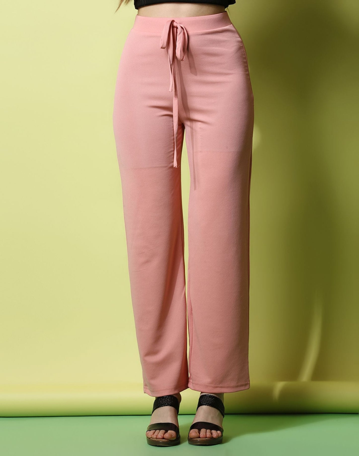 Peach knotted Straight Fit Trouser | Sudathi