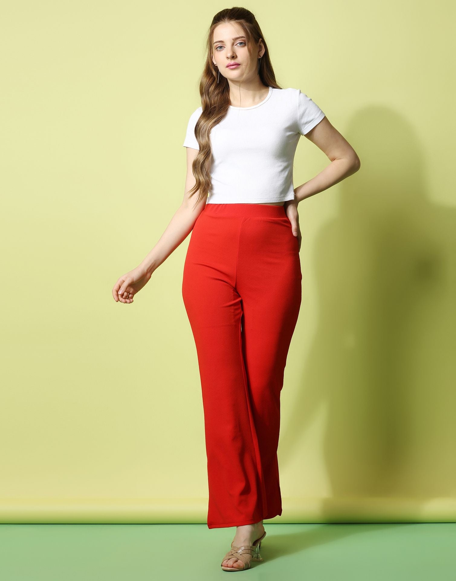 Red Flared Trouser | Sudathi