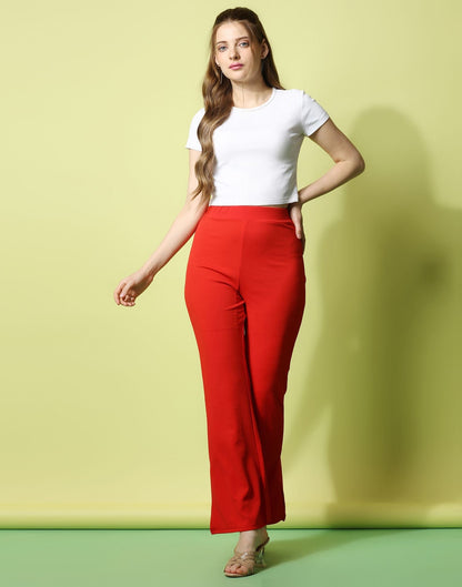 Red Flared Trouser | Sudathi