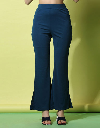 Teal Flared Trouser | Sudathi