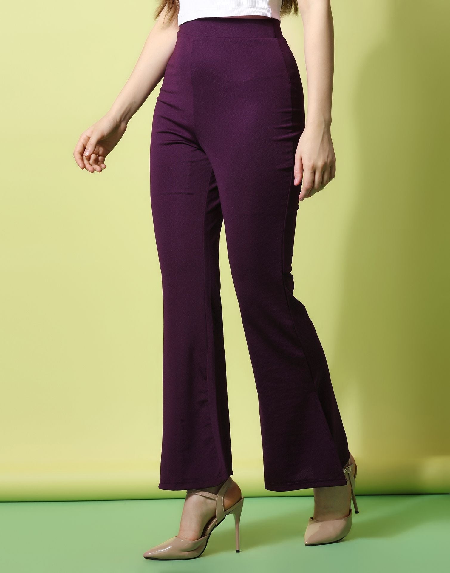 Wine Flared Trouser | Sudathi