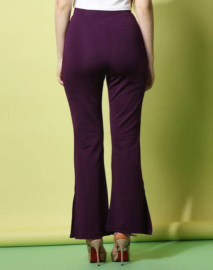 Wine Flared Trouser | Sudathi