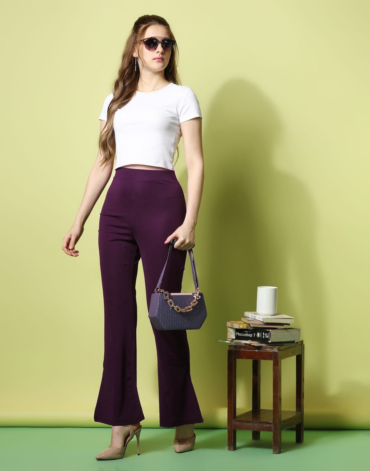 Wine Flared Trouser | Sudathi