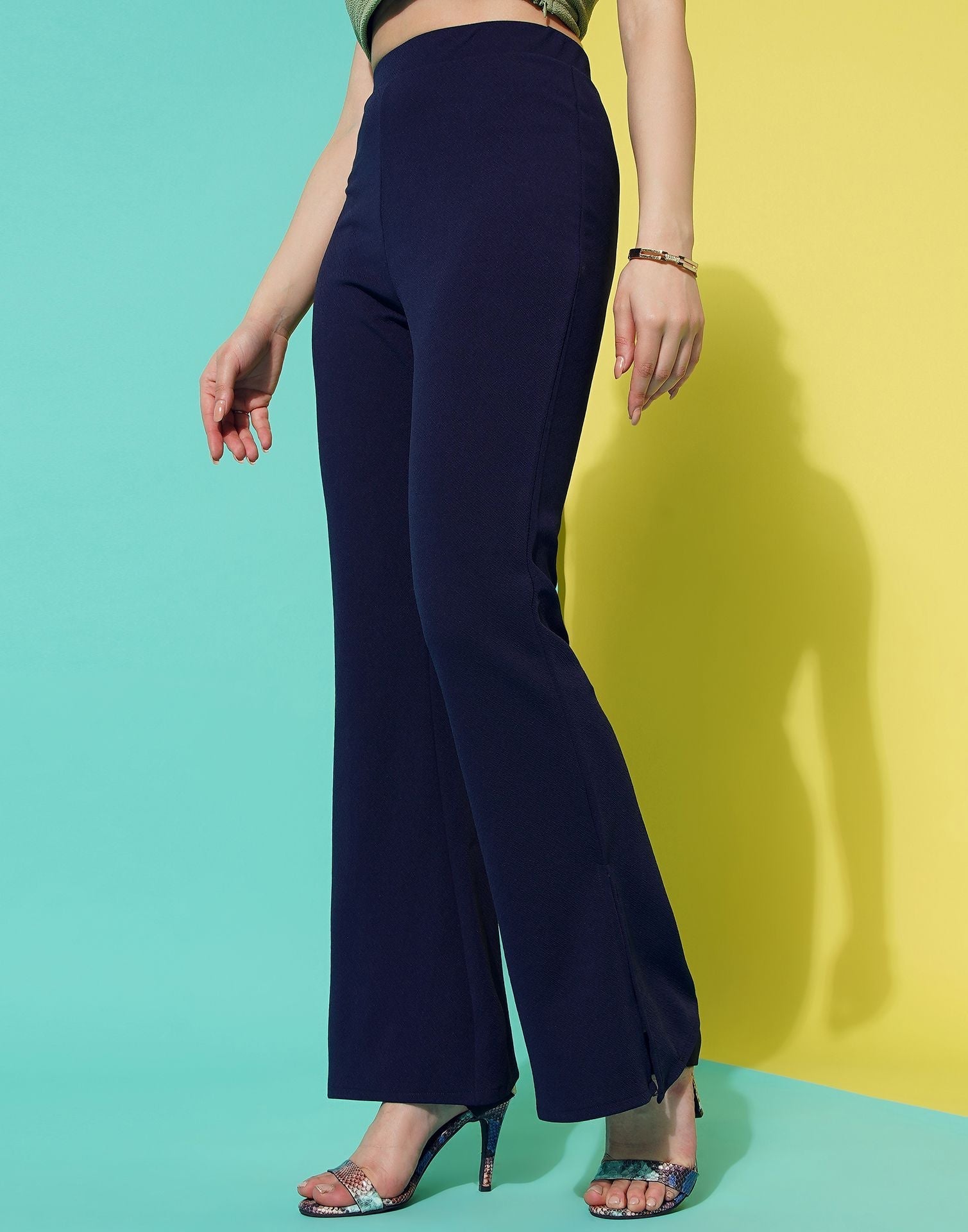 Blue Flared Trouser | Sudathi
