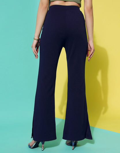 Blue Flared Trouser | Sudathi