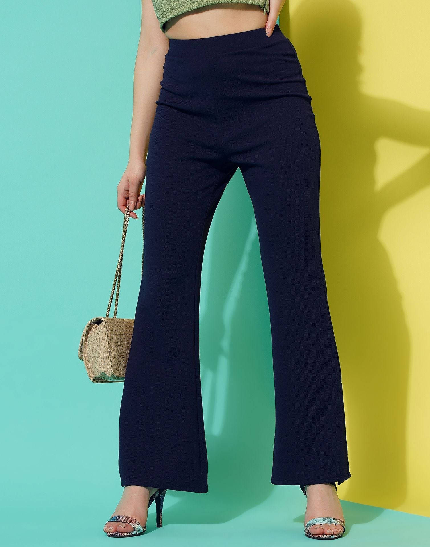 Blue Flared Trouser | Sudathi