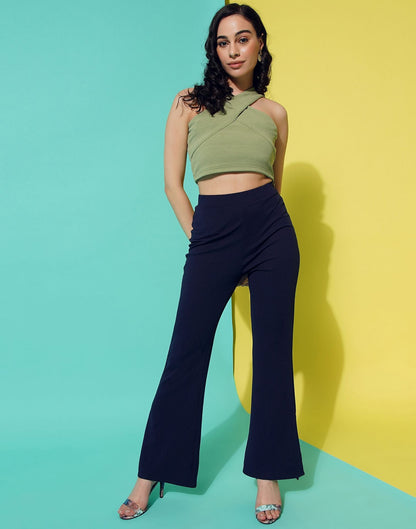 Blue Flared Trouser | Sudathi