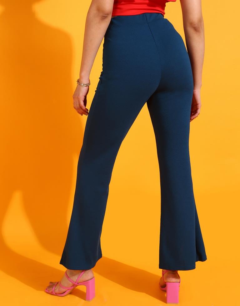 Teal Flared Trouser