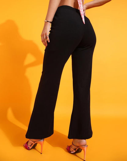 Black Flared Trouser